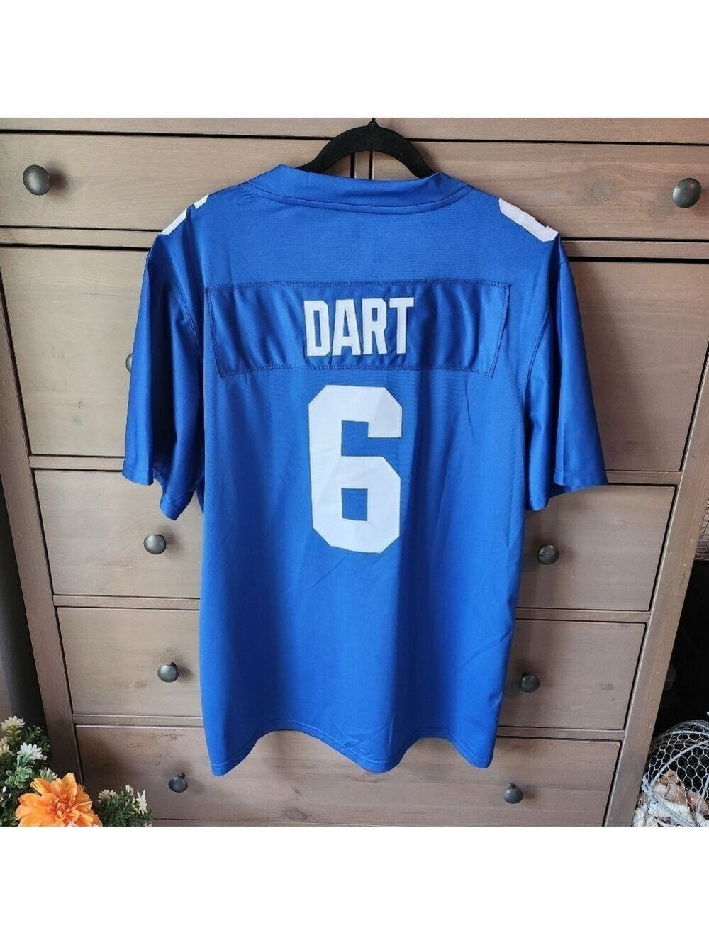 Dart Jersey Blue And White Generic Football Jersey With #6
